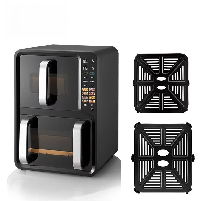 Air Fryer - 12L Dual Chamber Air Fryer, Teflon