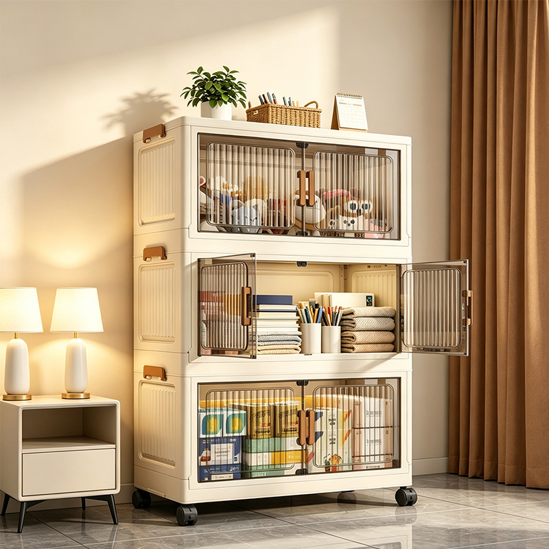 Kitchen Appliances Cabinet - 19.7in 3/4/5/6-Tier Foldable Storage Cabinet with