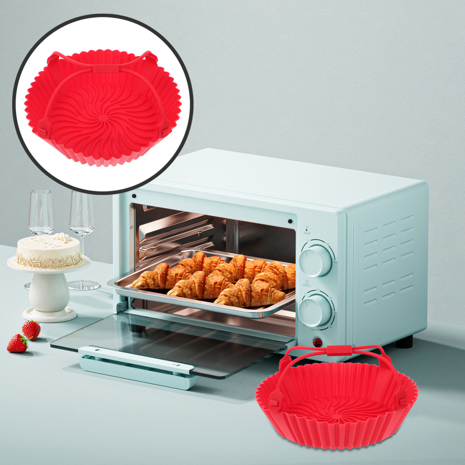 Air Fryer - Air Fryer Silicone Pot Non Stick