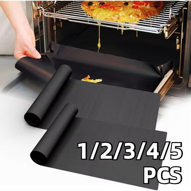 Microwave Oven - 1/2/3/4/5PCS Black BBQ Grill Mat Oven