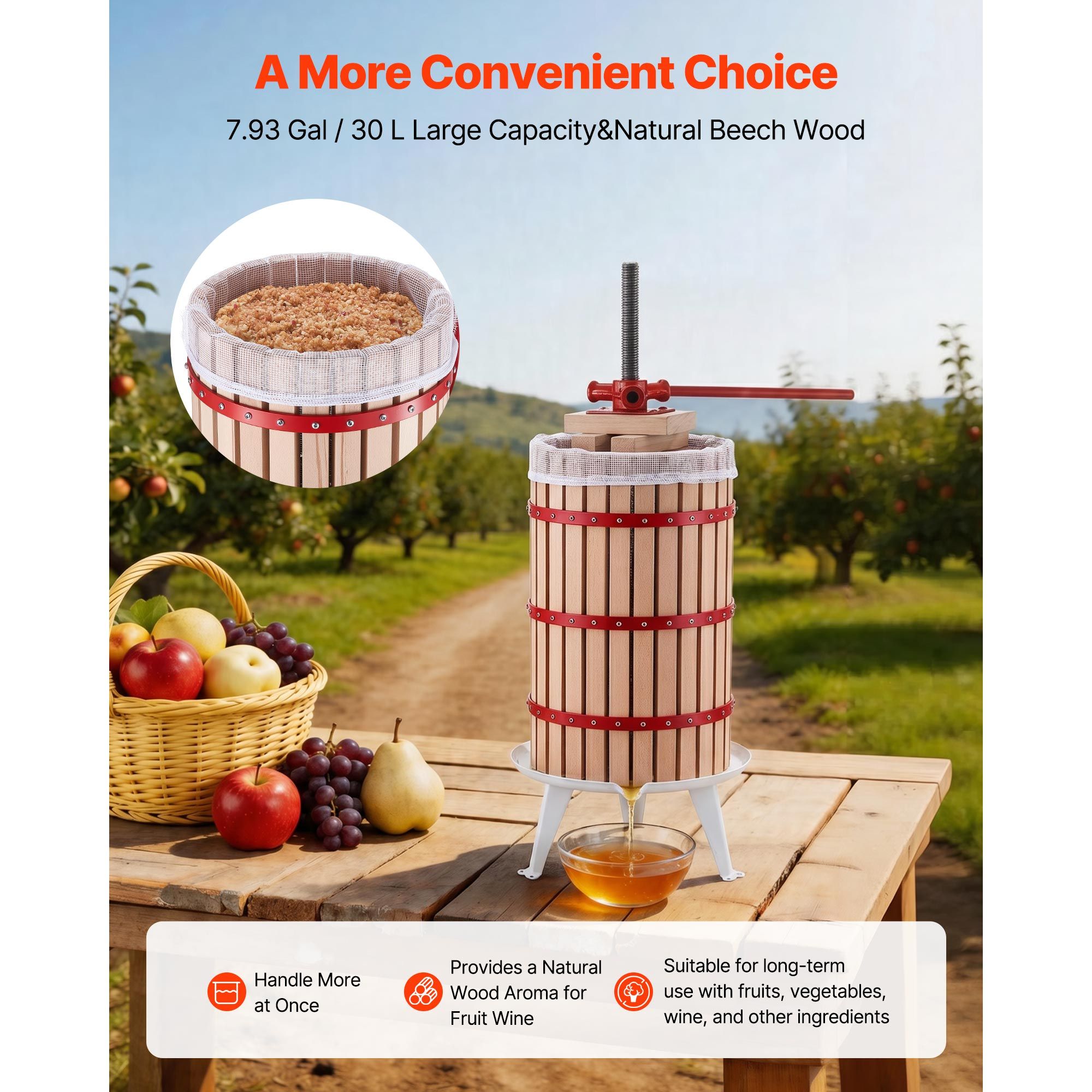 Fruit Wine Press, 7.93Gal/30L  - Juicer ulasan dan harga