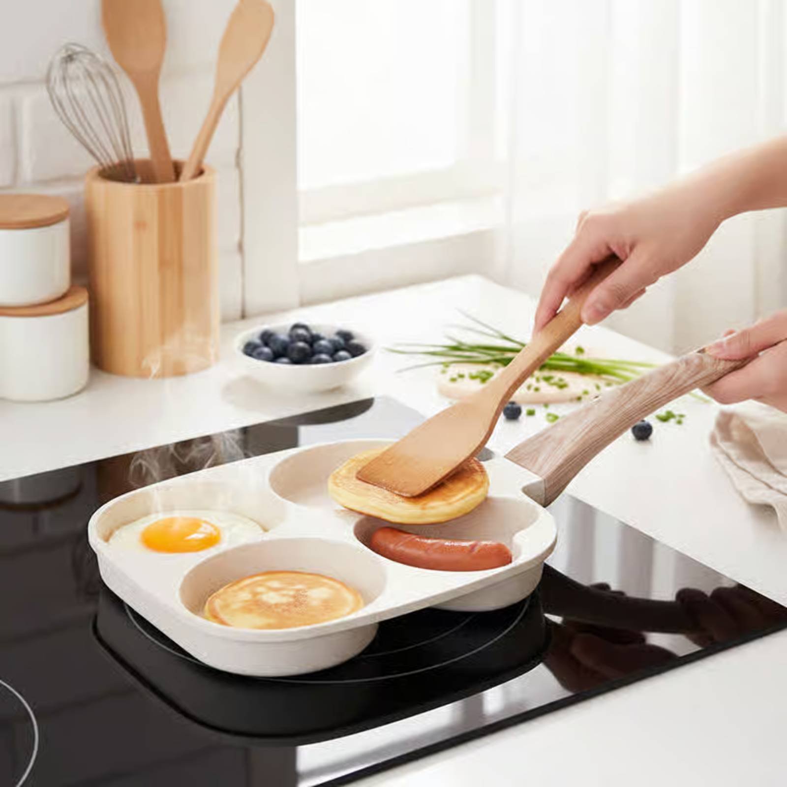 Non-Stick Breakfast Pan Long-L - Induction Cooker ulasan dan harga