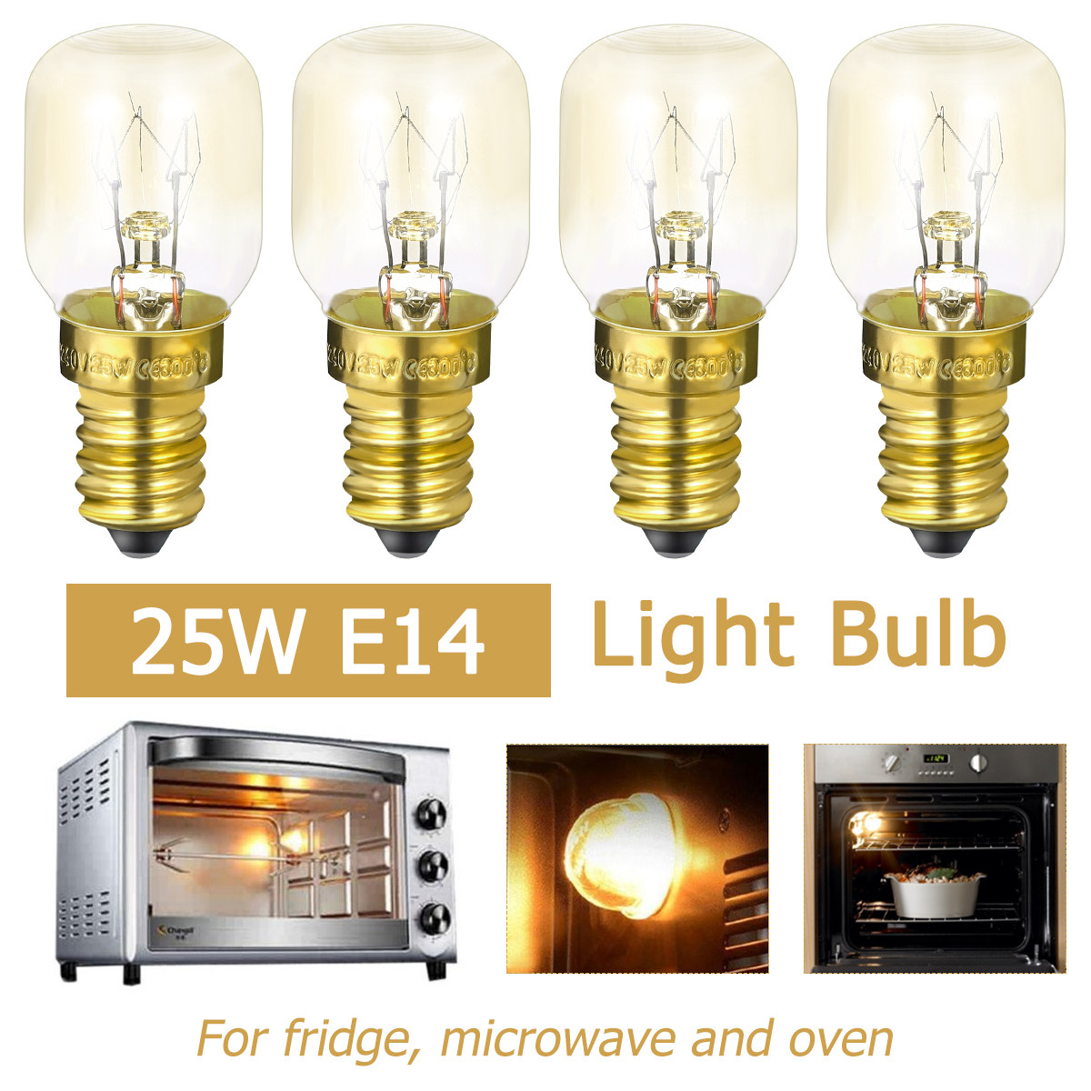 4Pcs E14 Oven Microwave Bulb S - Microwave Oven ulasan dan harga