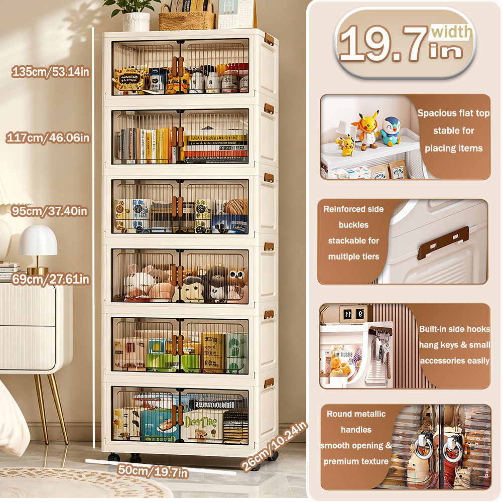 19.7in 3/4/5/6-Tier Foldable S - Kitchen Appliances Cabinet ulasan dan harga