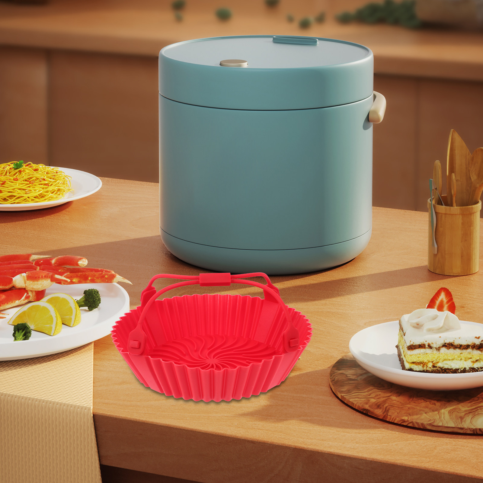 Air Fryer Silicone Pot Non Sti - Air Fryer ulasan dan harga