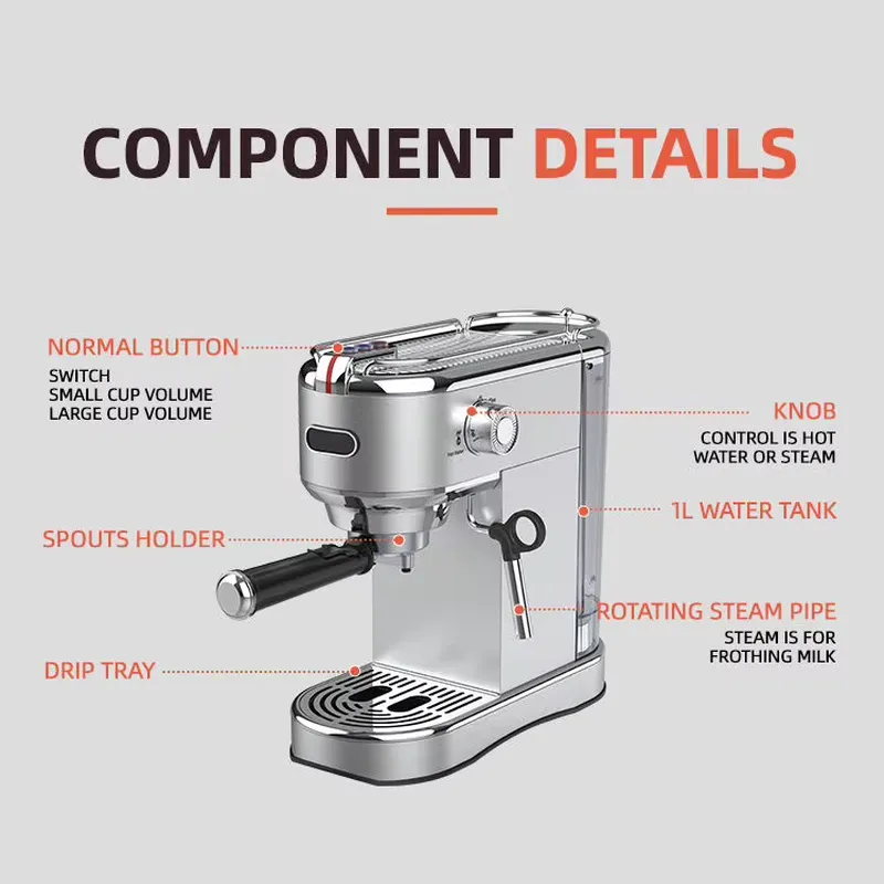 Heavybao 1450W Commercial Stai - Coffee Maker ulasan dan harga