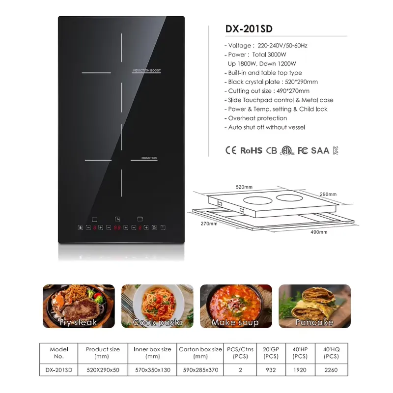 High Efficiency 2-Burner Elect - Induction Cooker ulasan dan harga